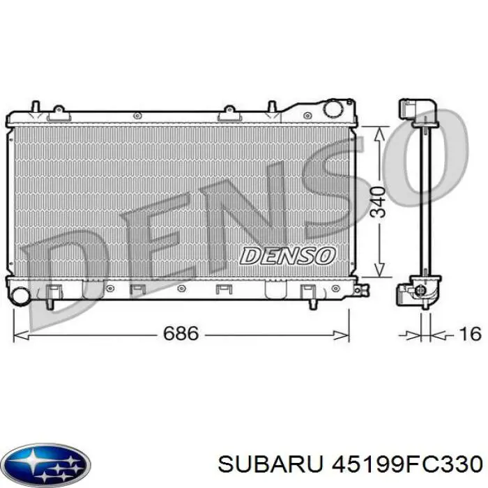45199FC330 Subaru Радиатор основной