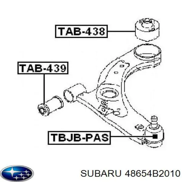 Сайлентблок переднего нижнего рычага 48654B2010 Subaru