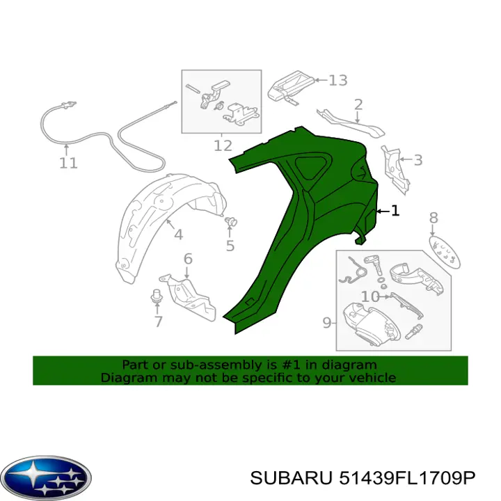  51439FL1709P Subaru