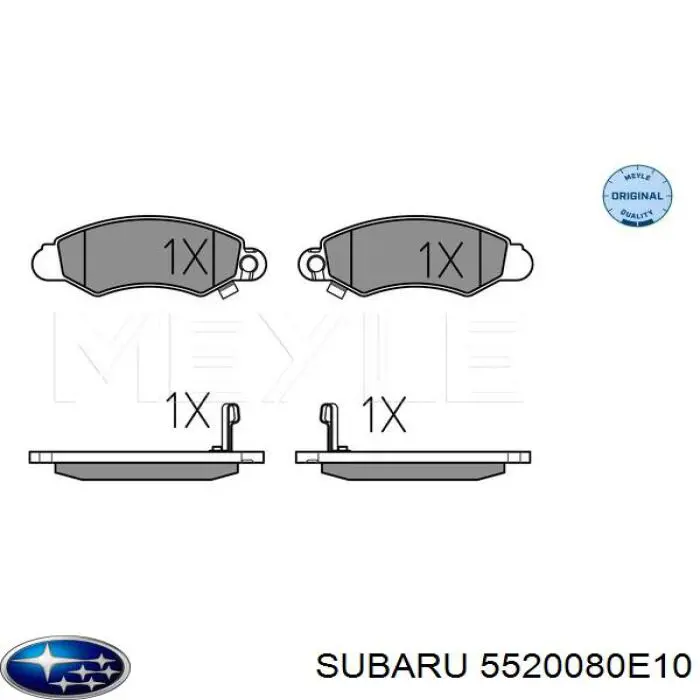 Передние тормозные колодки 5520080E10 Subaru