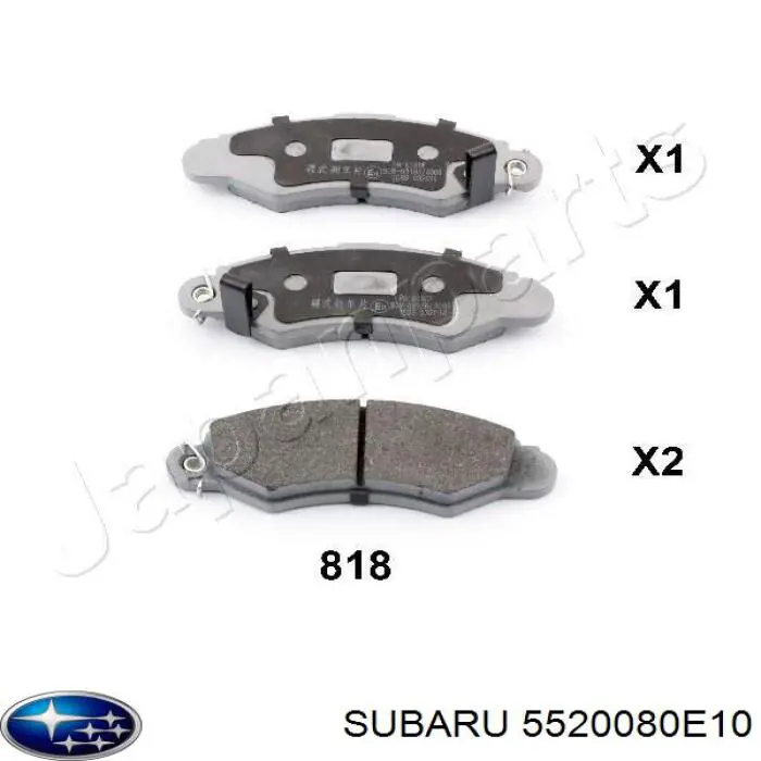 5520080E10 Subaru Колодки передние