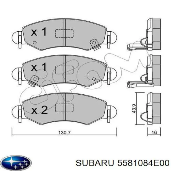 5581084E00 Subaru передние тормозные колодки