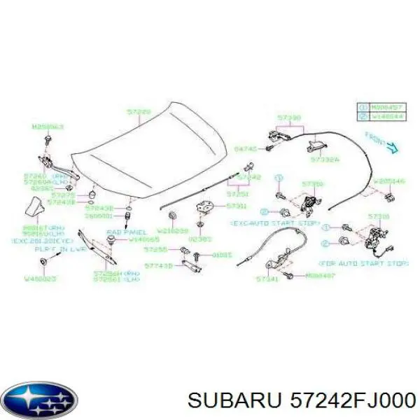 57242FJ000 Subaru 