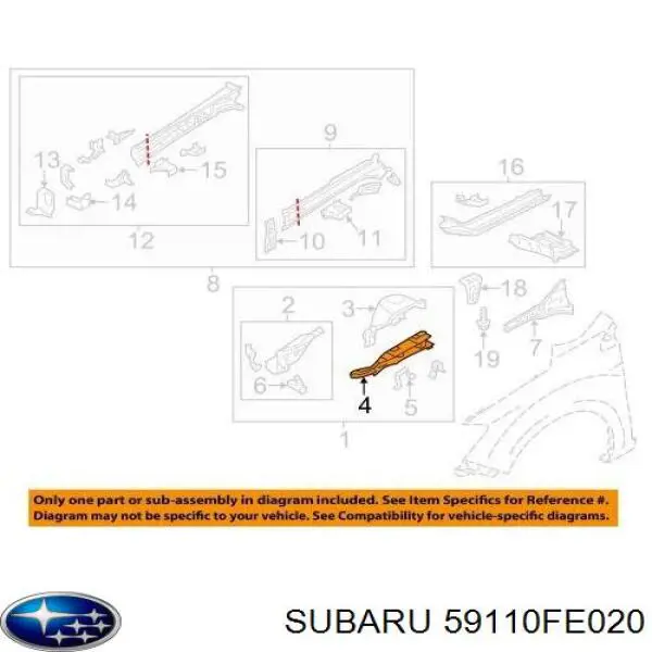 Правый подкрылок переднего крыла Signeda PSB11019AR цена, от 31.71 USD
