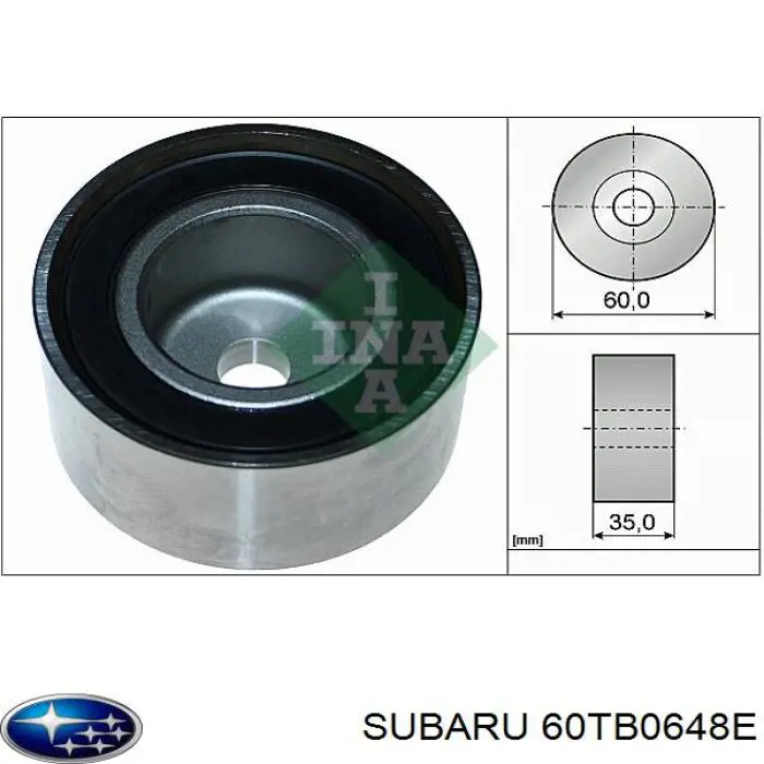 60TB0648E Subaru ролик ремня грм паразитный