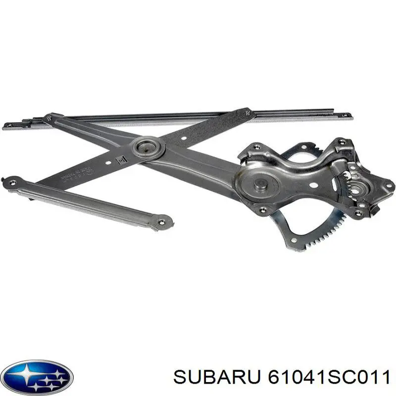 61041SC011 Subaru mecanismo de acionamento de vidro da porta dianteira esquerda