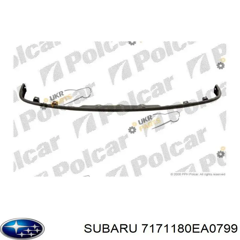 Бампер передний, верхняя часть Subaru 7171180EA0799 цена, от 27.68 USD