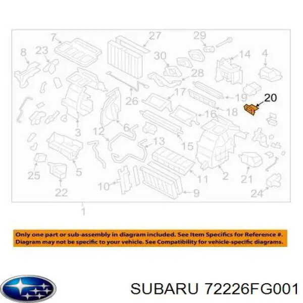  72226FG001 Subaru