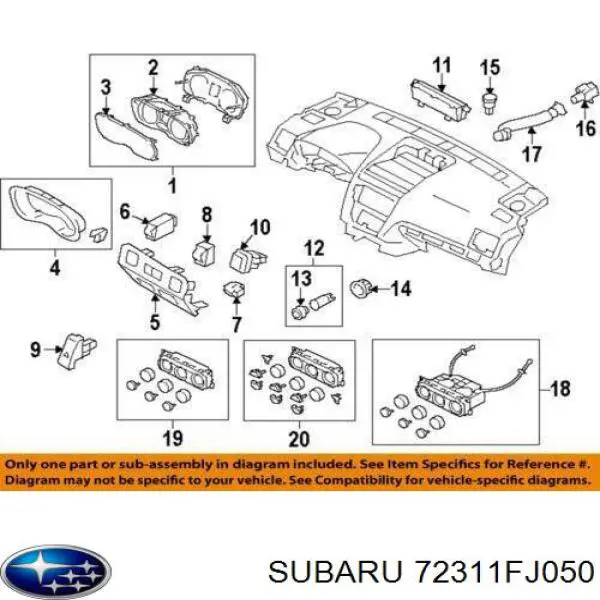  72311FJ050 Subaru