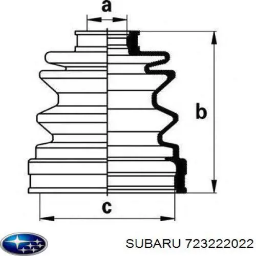 Пыльник ШРУСа внутренний 723222022 Subaru