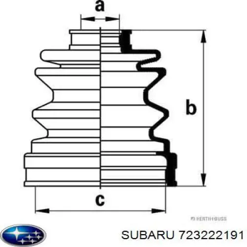 Пыльник ШРУСа наружный 723222191 Subaru