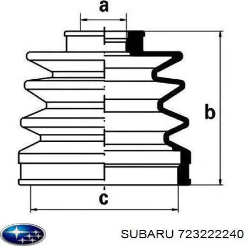 Пыльник ШРУСа наружный 723222240 Subaru