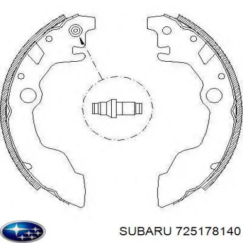 Задние барабанные колодки 725178140 Subaru