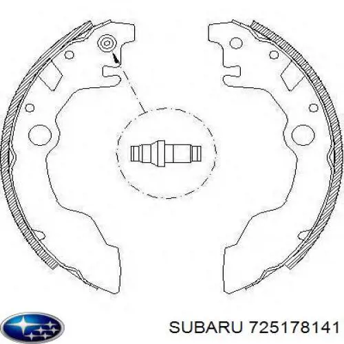 Задние барабанные колодки 725178141 Subaru