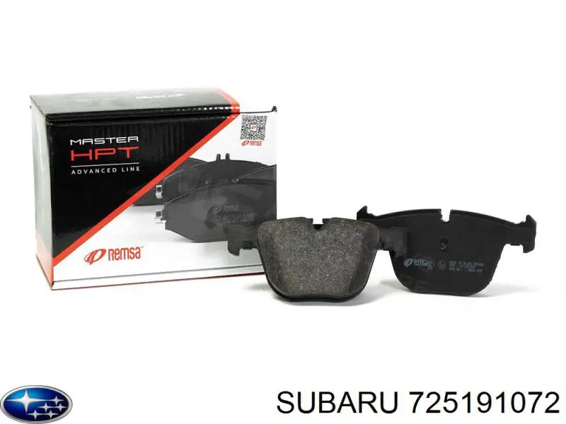 Передние тормозные колодки 725191072 Subaru