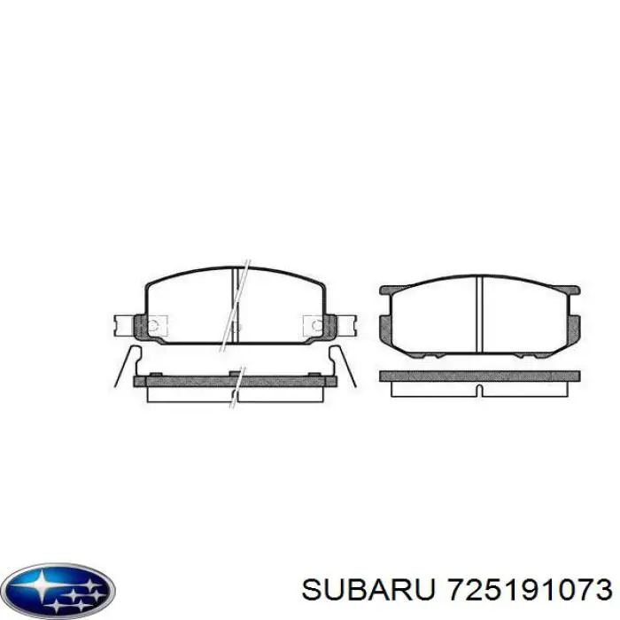 Передние тормозные колодки 725191073 Subaru