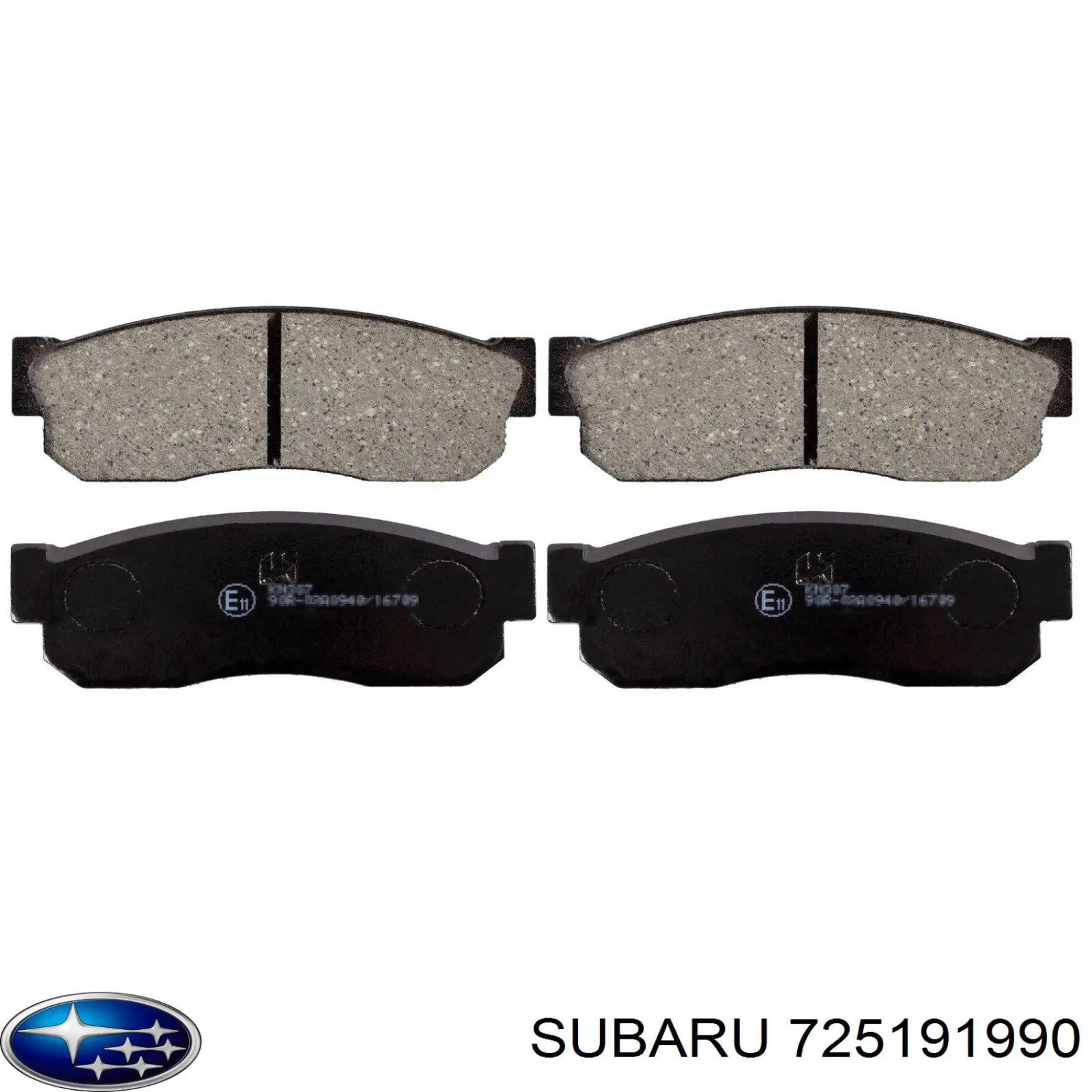 725191990 Subaru колодки тормозные передние дисковые