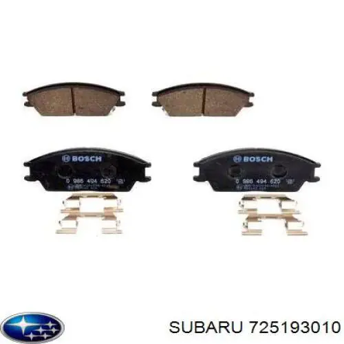 Передние тормозные колодки 725193010 Subaru