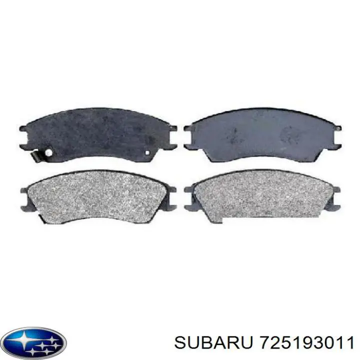 Передние тормозные колодки 725193011 Subaru