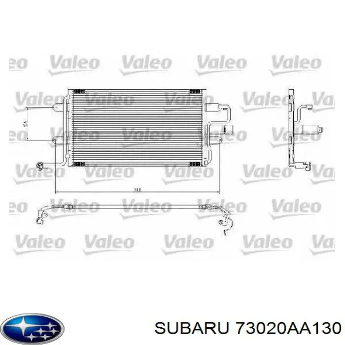 Конденсатор кондиционера Subaru 73020AA130 цена, от 399.33 USD