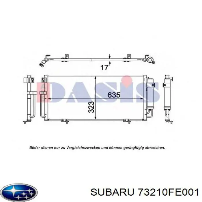 Купить 73210FE000 Subaru Радиатор системы охлаждения кондиционера