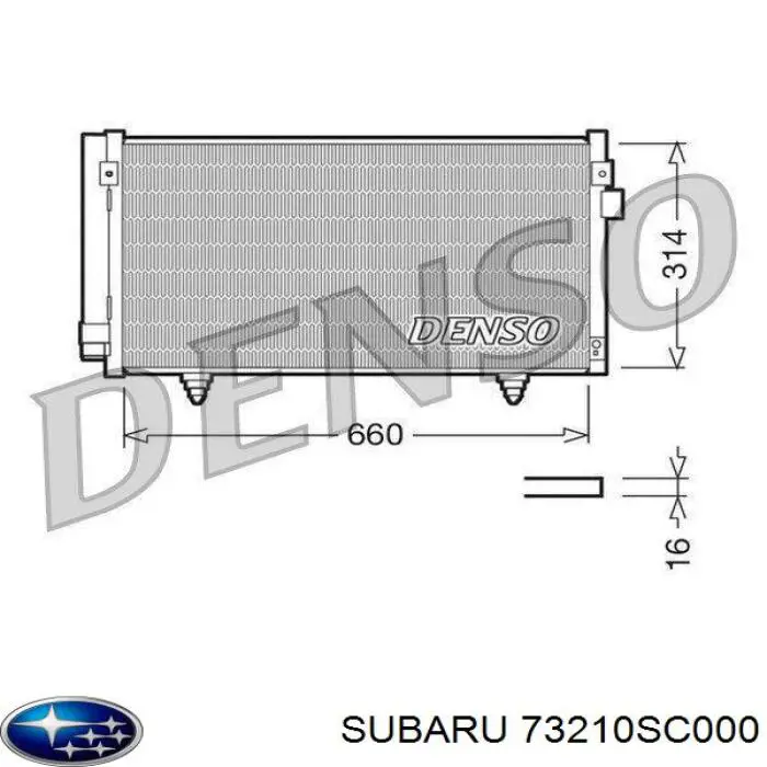 Радиатор кондиционера Subaru 73210SC000