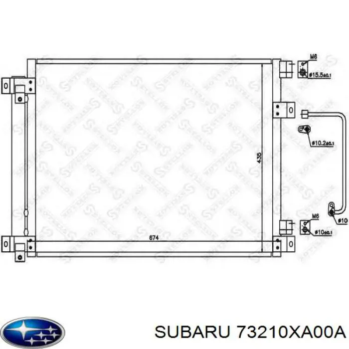 73210XA00A Subaru радиатор кондиционера