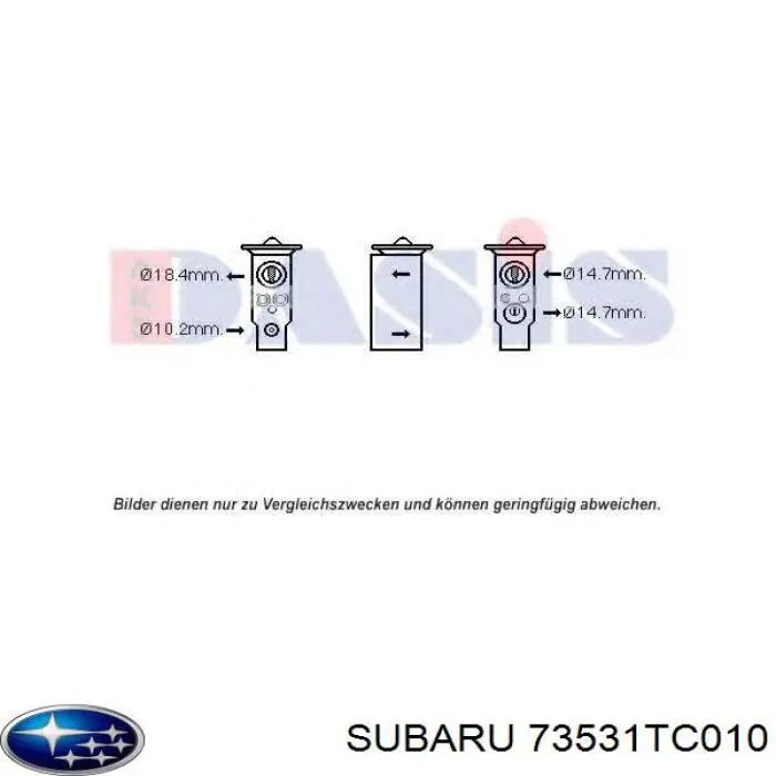 73531TC010 Subaru Терморегулирующий вентиль кондиционера