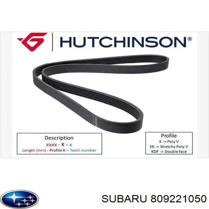 Ремень генератора 809221050 Subaru