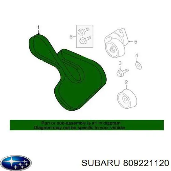 Ремень агрегатов приводной Subaru 809221120