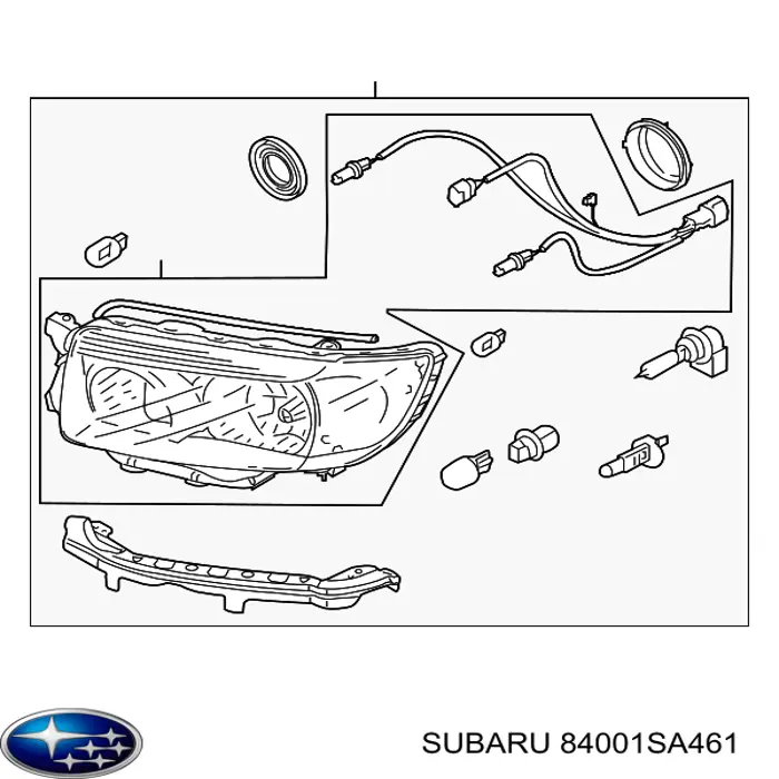 Правая блок фара Subaru 84001SA461 цена, от 186.36 USD