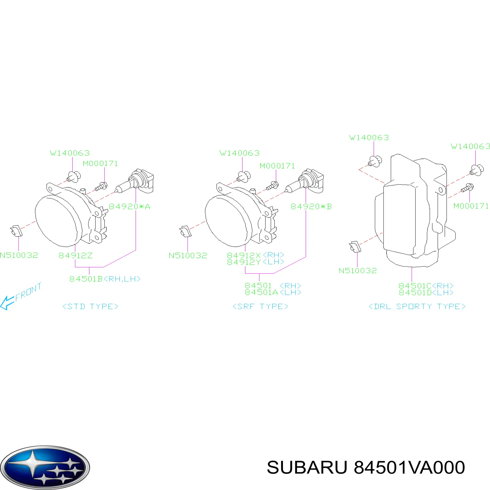  84501VA000 Subaru