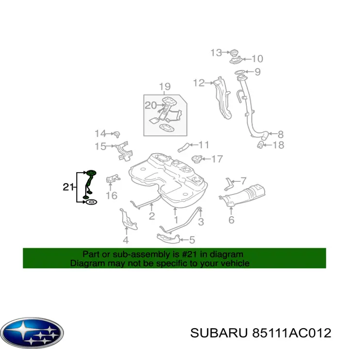  Subaru 85111AC012 цена, от 13.94 USD