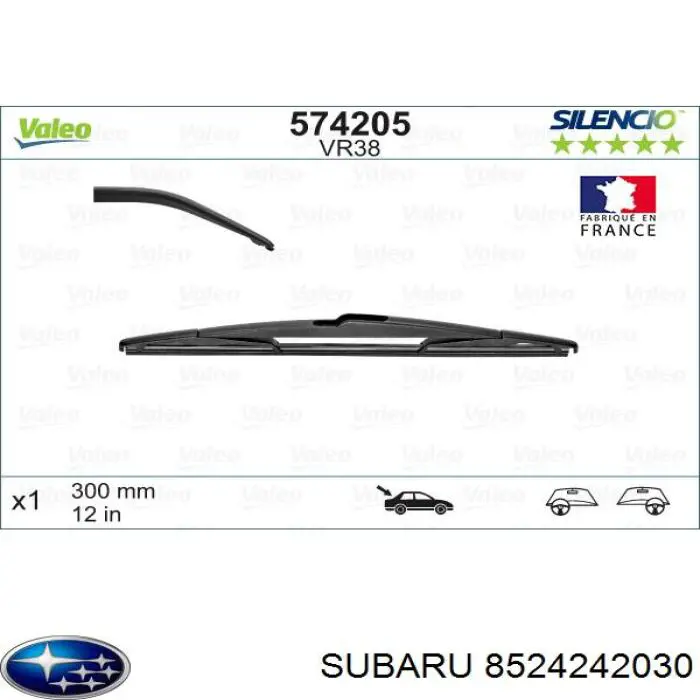 Щетка-дворник заднего стекла Subaru 8524242030