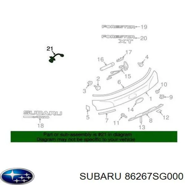 86267SG000 Subaru 