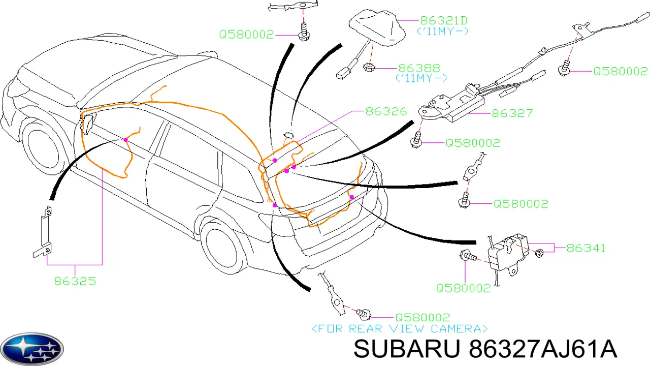  86327AJ61A Subaru