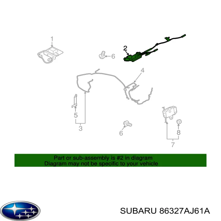  Subaru 86327AJ61A цена, от 6.33 USD
