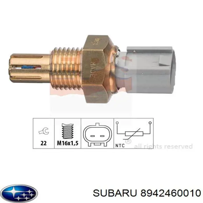 Датчик температуры воздушной смеси Subaru 8942460010
