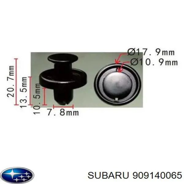 909140065 Subaru пистон (клип крепления подкрылка переднего крыла)