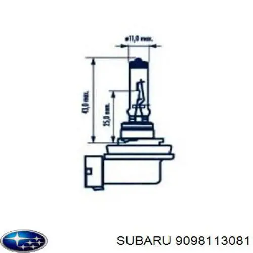 Лампочка SUBARU 9098113081