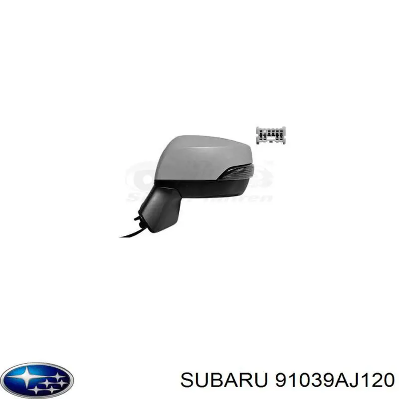 Зеркальный элемент зеркала заднего вида левого 91039AJ120 Subaru