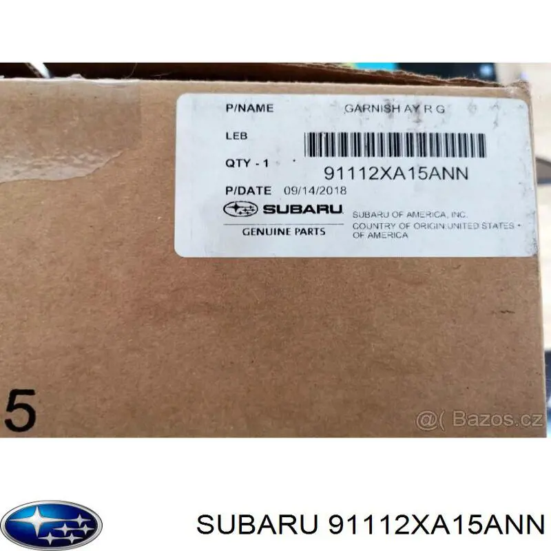  Subaru 91112XA15ANN цена, от 63.63 USD