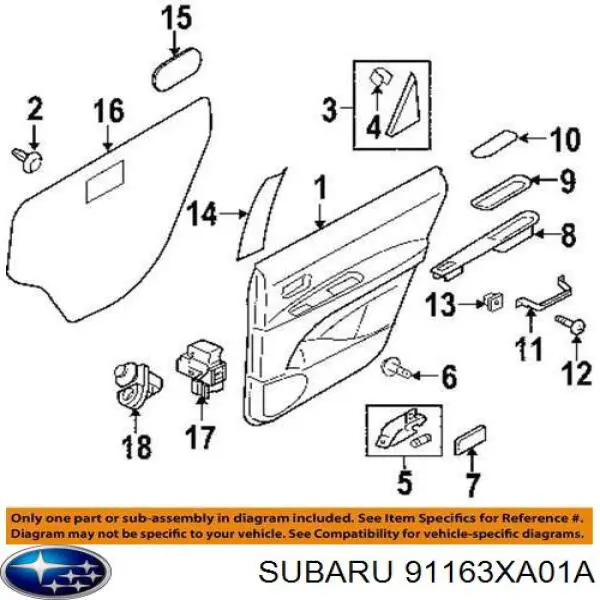  91163XA01A Subaru