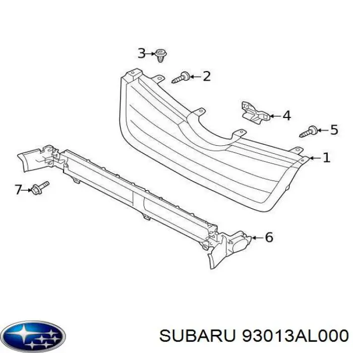 Эмблема на решетку радиатора Subaru 93013AL000 цена, от 25.42 USD