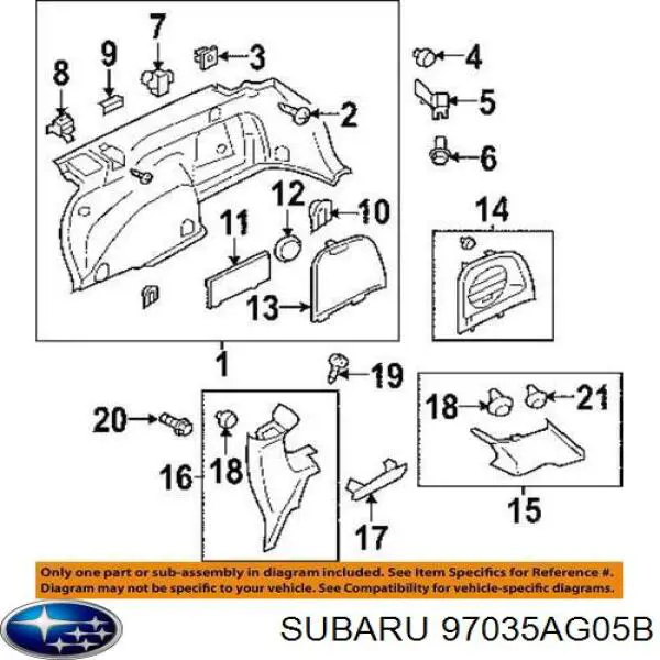 Купить 97035AG05B Subaru 
