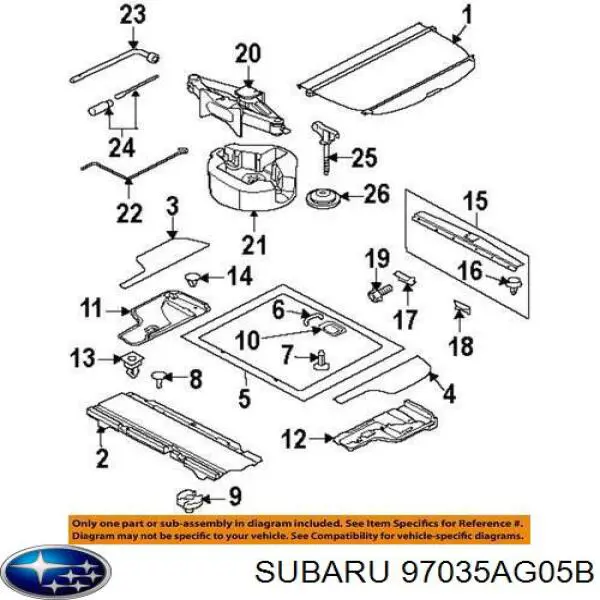  Subaru 97035AG05B цена, от 17.78 USD
