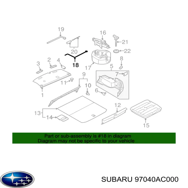 97040AC000 Subaru 