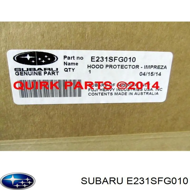 Грязеотбойник капота Subaru Impreza III хэтчбек (GH) (2007 - 2011) цена, от 18.22 USD