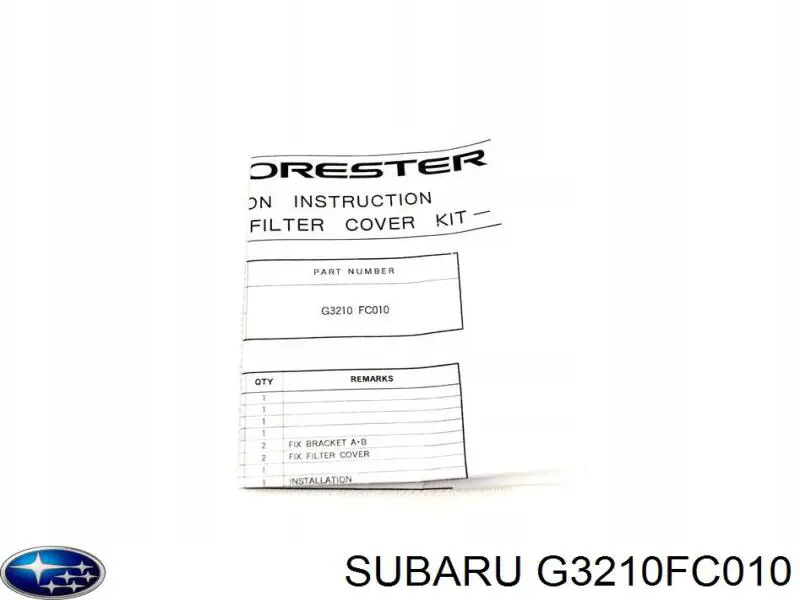 G3210FC010 Subaru Внутрисалонный фильтр