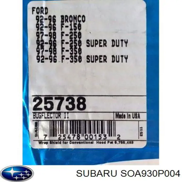 Купить SOA930P004 Subaru Спойлер капота